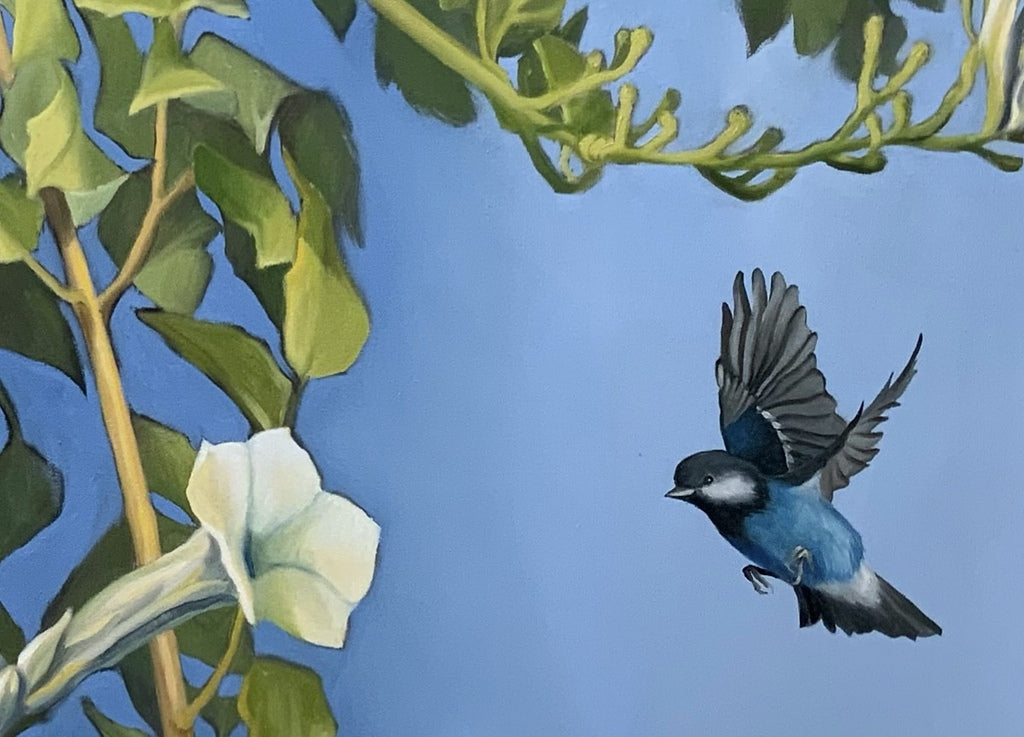 Blue Beauty, Oil on Canvas, 30" x 40" x 2", 2023